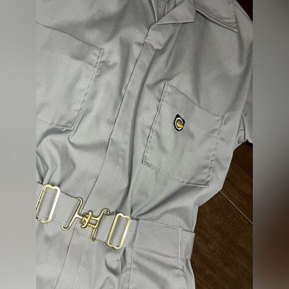 American Classic By Para-Suit Vintage Made In USA Grey Sz 38 Jumpsuit Overalls - Picture 2 of 10